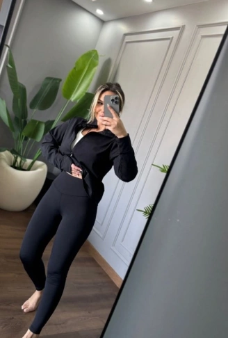 Kadın Full Likralı Ceket Ve Yüksek Bel Tayt Ikili Takim