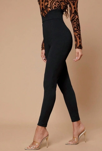 Kadın Siyah Krep Kumaş Pantolon