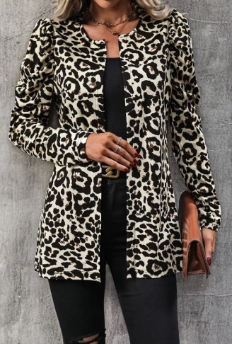 Kadın Uzun Kollu Alın Omuz önü Açık şardonlu Dalgıç Ceket