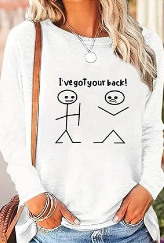 Kadın Uzun Kollu Bisiklet Yaka Baskılı Viskon Bluz