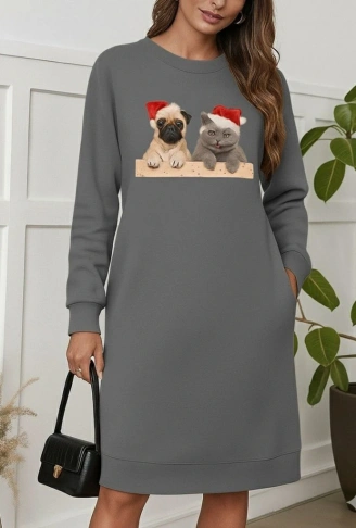 Kadın Uzun Kollu Bisiklet Yaka Desenli Viskon Iki Iplik Bluz