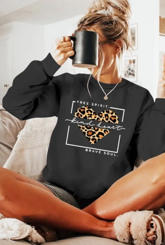 Kadın Uzun Kollu Bisiklet Yaka Desenli Viskon Iki Iplik Bluz