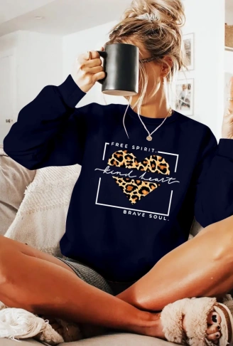 Kadın Uzun Kollu Bisiklet Yaka Desenli Viskon Iki Iplik Bluz