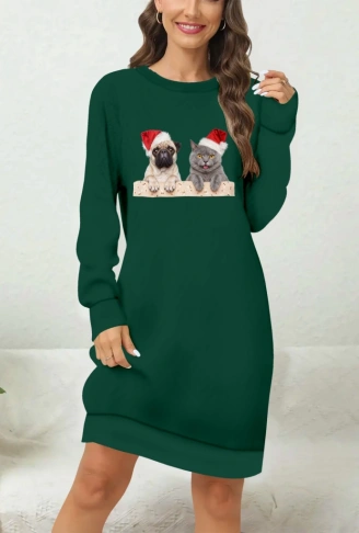 Kadın Uzun Kollu Bisiklet Yaka Desenli Viskon Iki Iplik Bluz