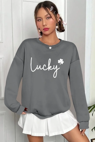 Kadın Uzun Kollu Bisiklet Yaka Viskon Iki Iplik Bluz