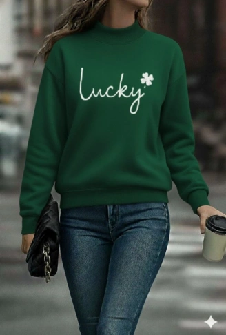 Kadın Uzun Kollu Bisiklet Yaka Viskon Iki Iplik Bluz