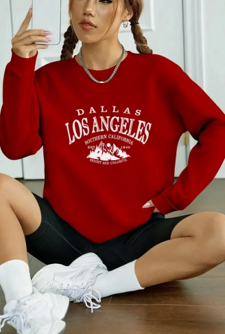 Kadın Uzun Kollu Bisiklet Yaka Viskon Iki Iplik Bluz