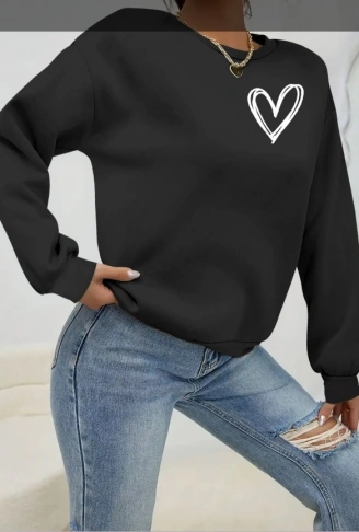 Kadın Uzun Kollu Bisiklet Yaka Viskon Iki Iplik Bluz