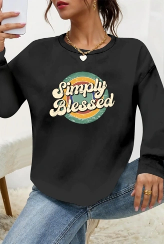 Kadın Uzun Kollu Bisiklet Yaka Viskon Iki Iplik Bluz