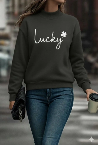 Kadın Uzun Kollu Bisiklet Yaka Viskon Iki Iplik Bluz