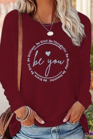 Kadın Uzun Kollu Bisiklet Yakabe Youdesenli Viskon Bluz