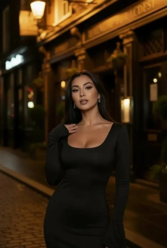 Kadın Uzun Kollu Kare Yaka Volanlı Manşet Detay Maxi Boy Elbise