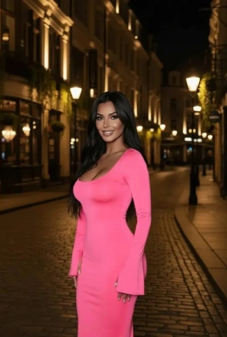 Kadın Uzun Kollu Kare Yaka Volanlı Manşet Detay Maxi Boy Elbise