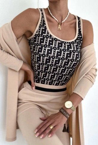 Kadın Uzun Kollu Krep üçlü Takım