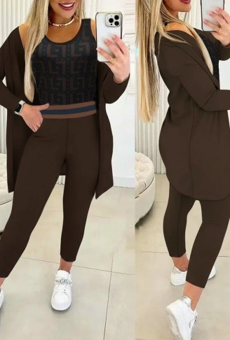 Kadın Uzun Kollu Krep üçlü Takım