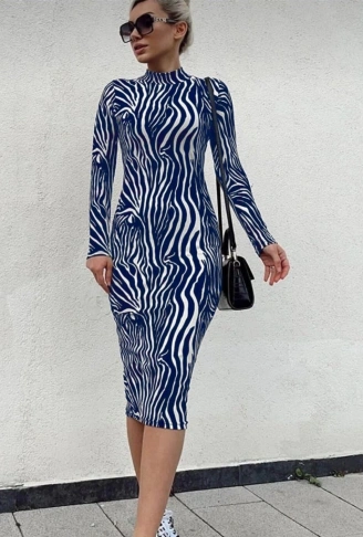 Kadın Uzun Kollu Mikro Midi Elbise