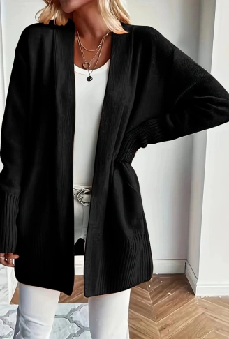 Kadın Uzun Kollu önü Açık Triko Hırka