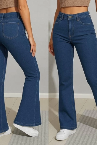 Kadın Yüksek Bel Bol Paça Pantolon