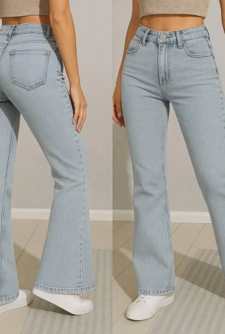 Kadın Yüksek Bel Bol Paça Pantolon