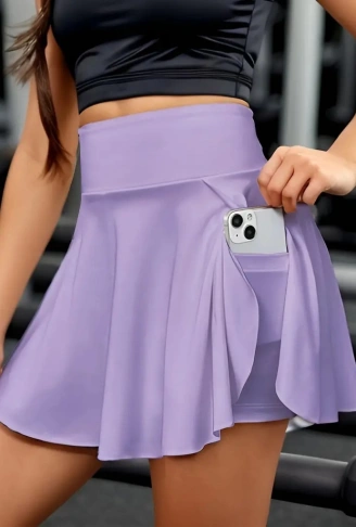 Kadın Yüksek Bel Cepli Sandy Short Etek