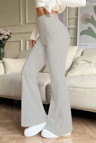 Kadın Yüksek Bel Ispanyol Paçalı Pantolon Tayt