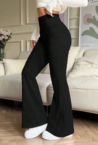 Kadın Yüksek Bel Ispanyol Paçalı Pantolon Tayt