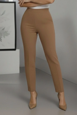 Kadın Yüksek Bel Ithal Krep Pantolon
