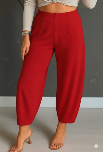 Kadın Yüksek Bel Krep Pantolon
