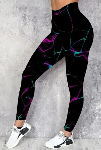 Kadın Yüksek Bel Renk Detaylı Dalgıç Tayt