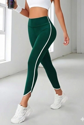 Kadın Yüksek Bel Yan şerit Detaylı Dalgıç Tayt