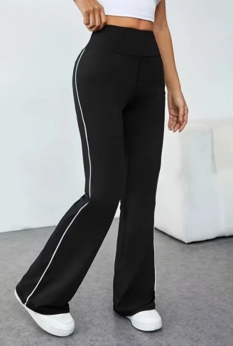 Kadın Yüksel Bel Yan şerit Detaylı Uzun Dalgıç Tayt