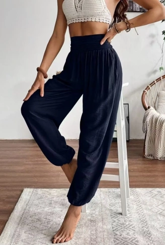 Kadın Yüksel Bel Yoğun Büzgü Detaylı Aerobin Pantolon