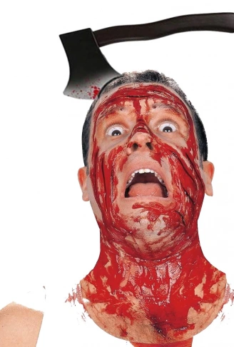 Kafaya Saplanmış Halloween Kanlı Balta Şaka Tacı (4940)