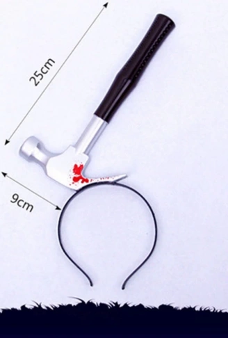 Kafaya Saplanmış Kahverengi Saplı Çekiç Şaka Tacı (4940)