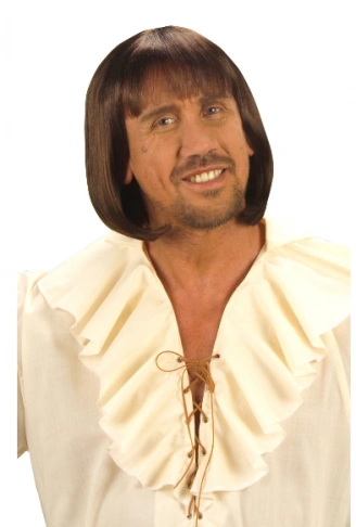 Kahve Renk Erkekler İçin Kısa Ortaçağ Peruğu (4940)