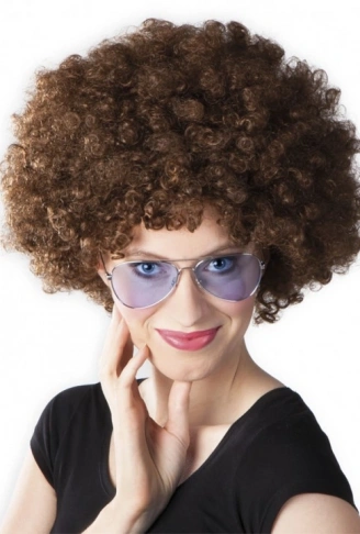 Kahve Renk Kıvırcık Afro Bonus Peruk (4940)