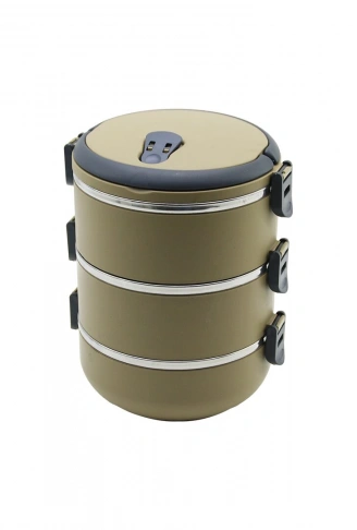 KAHVERENGİ 3LÜ SEFER TASI SAKLAMA KABI 1.8LT (4940)