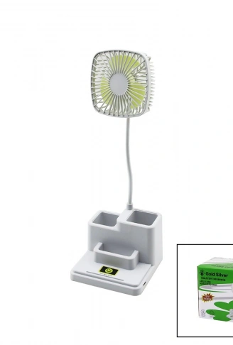 KALEMLİKLİ MASAÜSTÜ VANTİLATÖR USB ŞARJLI FAN:8.9CM- AKROBAT AYAK=23CM+KALEMLİK:36.5CM TELEFONLUK GS-270 (4940)