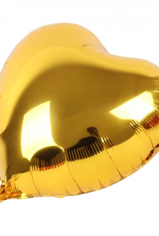 Kalp Balon Folyo Sarı 45 cm 18 inç (4940)