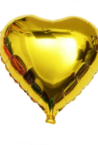Kalp Balon Folyo Sarı 60 cm 24 inç (4940)