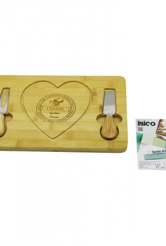 KALPLİ BIÇAK SAĞ-SOLAHŞAP BAMBU KAHVALTI PEYNİR SUNUM PANO2 BIÇAK=AHŞAP SAP19X29X1.5CM (4940)