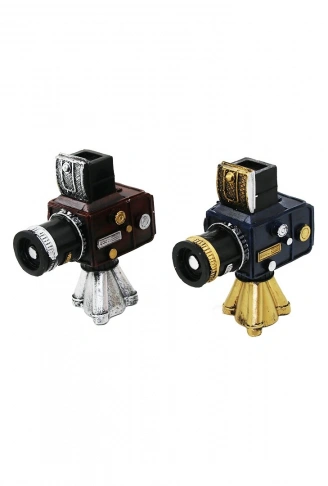 KAMERA VİNTAGE DEKORATİF BİBLO - RENKLİ 13X10.5CM REÇİNE (4940)