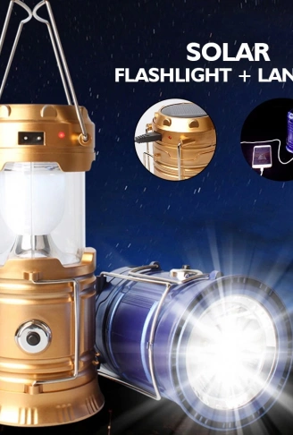 Kamp Feneri Güneş Enerjili Şarjlı Led Lamba (4940)