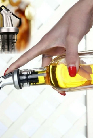 Kapaklı Şişe Ucu Servis Aparatı Damlalık Yağdanlık Tıpa  3 ADET (4940)