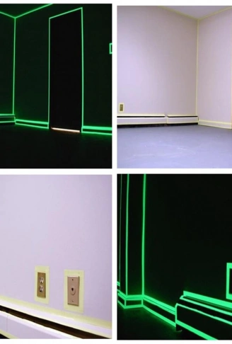 Karanlıkta Işık Veren Yansıyan 4 Metre Fosforlu Yeşil Şerit Bant (4940)