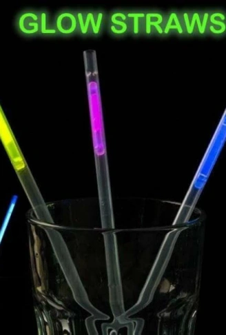 Karanlıkta Parlayan Glow Fosforlu Pipet 3 Renk 3 Adet (4940)