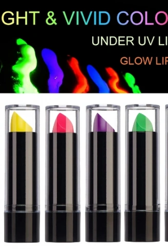 Karanlıkta Parlayan Yanan UV Neon Ruj Yüz Boyama 6 Adet 6 Renk (4940)