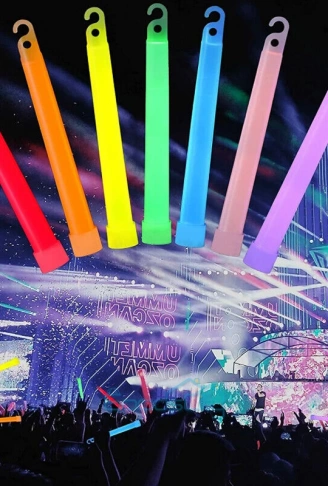 Karanlıkta Yanan Asılabilir ip Aparatlı Glow Kolye Glow Lamba 6 Adet 6 Renk 15 cm (4940)