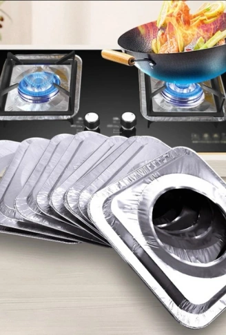 Kare Ocak Üstü Yağ Koruyucu Alüminyum Levha 23*23 cm 10 Adet (4940)