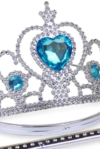 Karlar Ülkesi Mavi Kalpli Taşlı Elsa Tacı (4940)